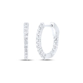 1/2CTW-DIA ANA M FASHION OVAL HOOP EARRING